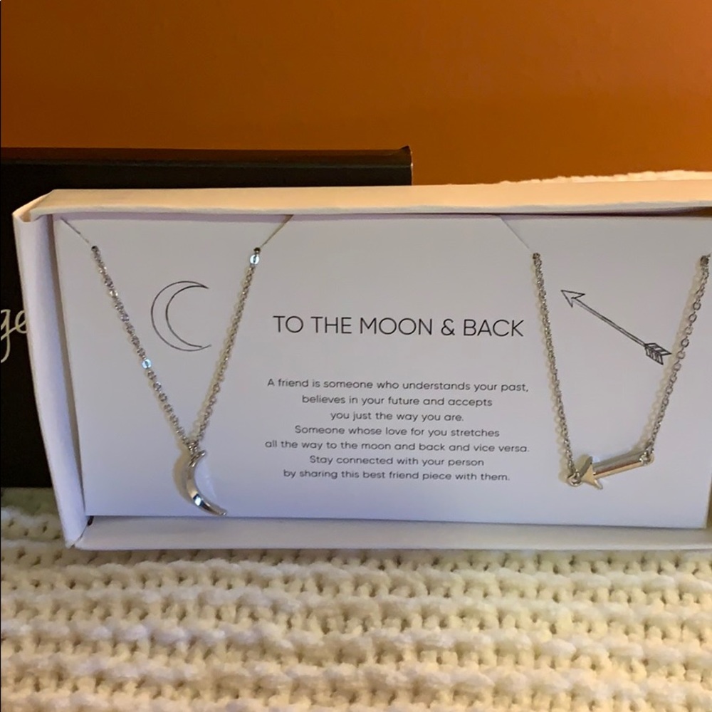 To the moon and back two necklaces for you & 1